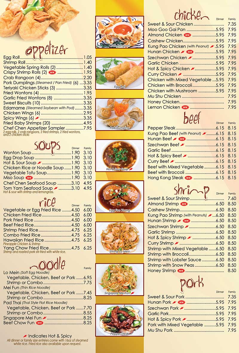 chef chen kendall menu